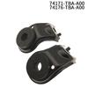 Upper Radiator Mount Repair Brackets, Pair of Black Formed Metal Supports with Integrated Rubber Bushings for Cooling System Maintenance
