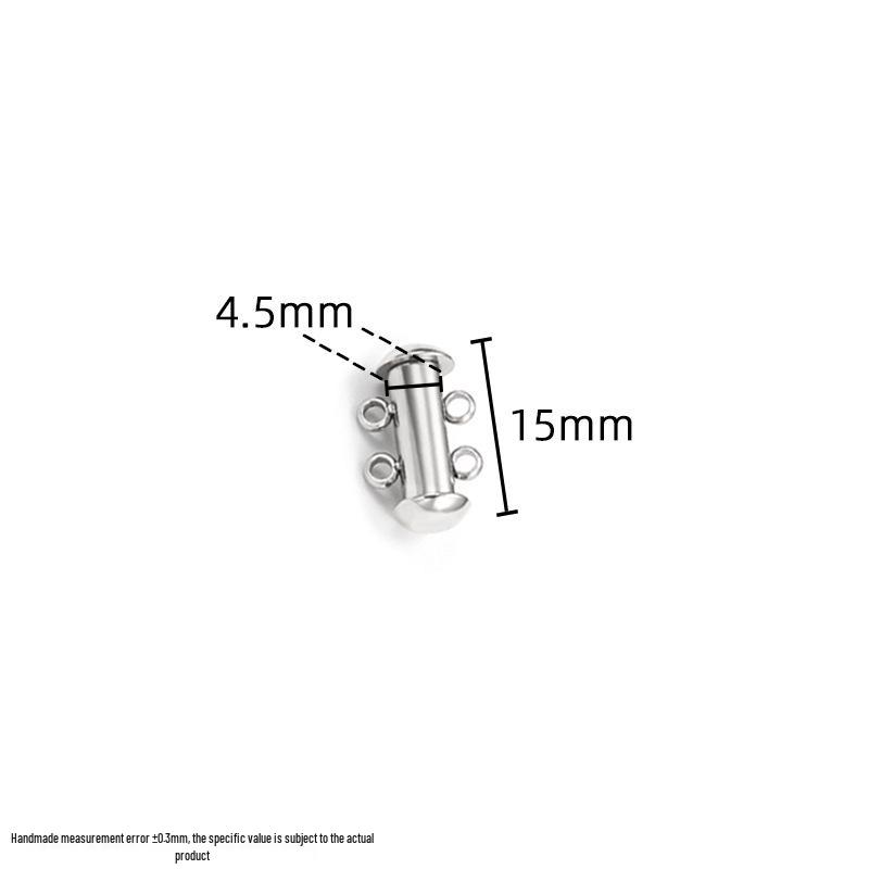 18K Vacuum-Plated Stainless Steel Dual/Triple Row Snap Buckle Clasp for DIY Necklace/Bracelet Jewelry