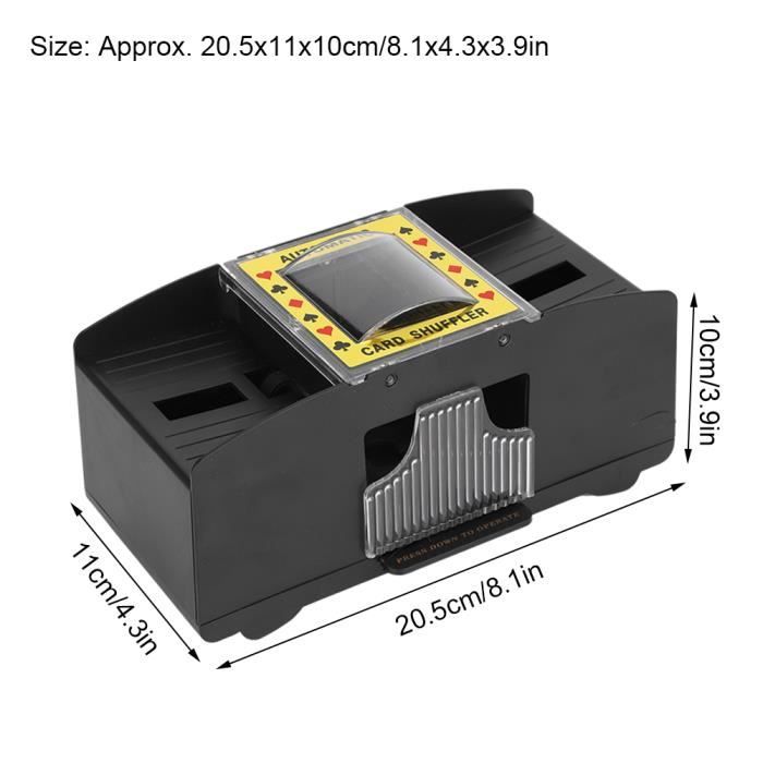 Mélangeur de cartes électrique, mélangeur de cartes automatique, pratique 8.1X4.3X3.9In ABS durable robuste pour le