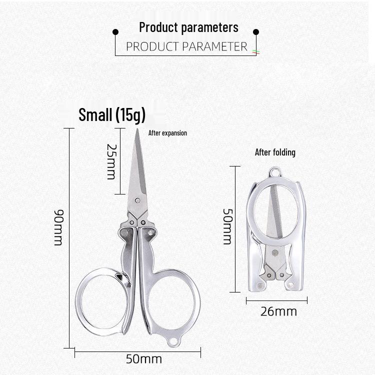 Portable Stainless Steel Folding Scissors Nail Clippers - Compact Travel-Size for Fishing Line & Nose Hair, Free Shipping