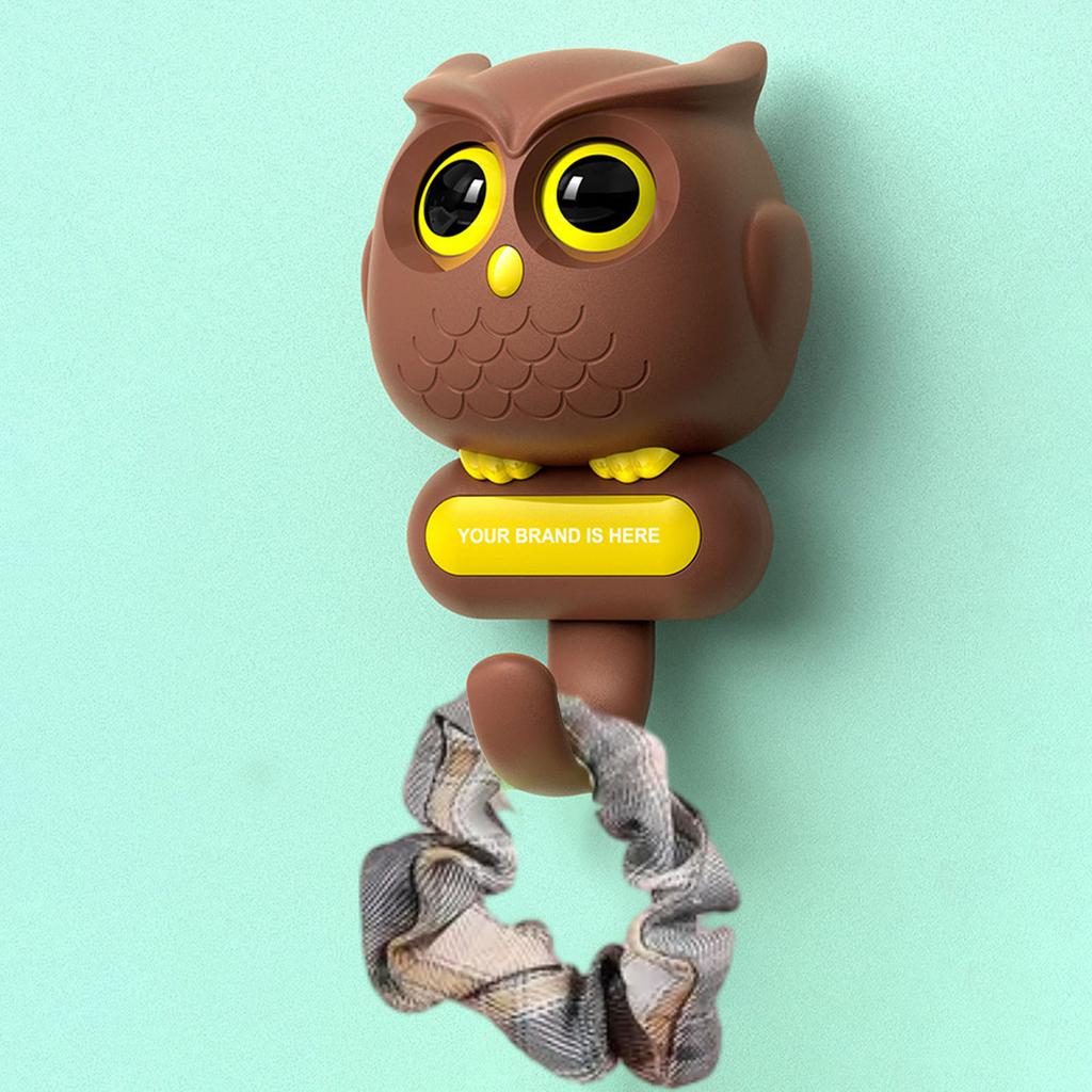 Fashion Blinking Owl-Shape Hook Multipurpose Key Chain Hanging Hook Wall Storage Rack Kitchen Bathroom Organizer