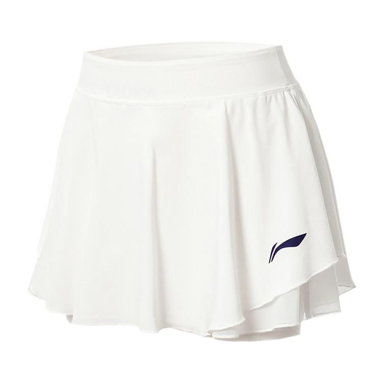 Li Ning Tennis Series Logo Embroidered Elastic Waist Skirt Women skirts ASKW058-1 S
