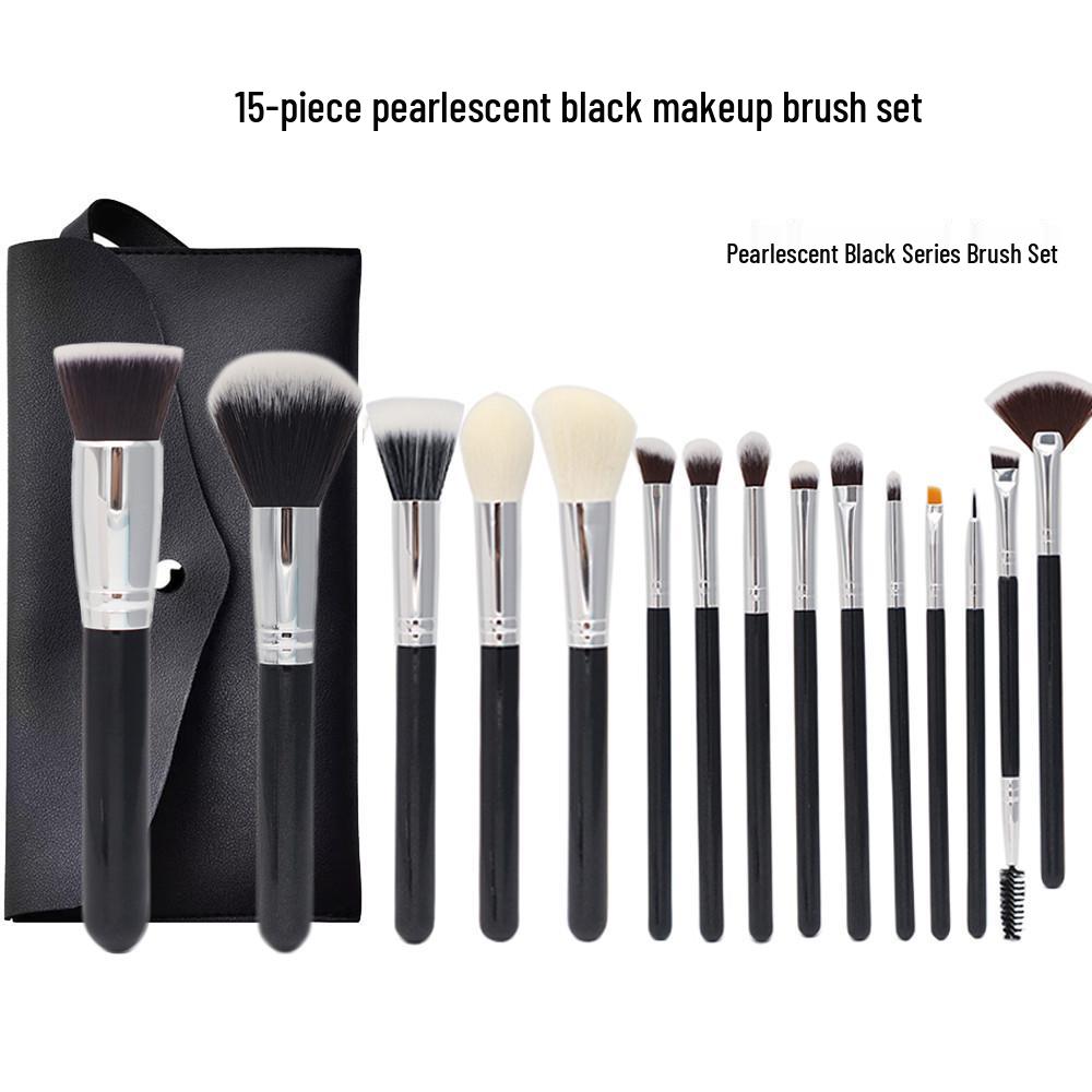 15-Piece Super Soft Makeup Brush Set: Powder, Blush, Foundation, Eyeshadow Brushes & More.