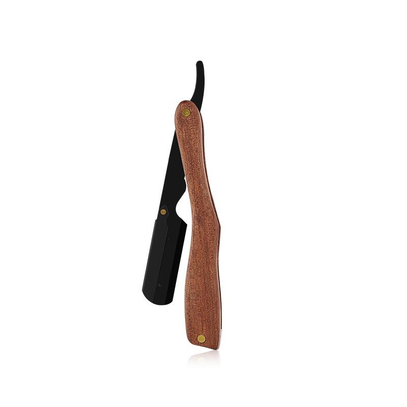 

Старомодный ручной парикмахерский держатель для укладки из черного сандалового дерева, мужская бритва, держатель лезвий для бритья