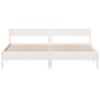 Vidaxl Bed Without Mattress, White, 200X200 Cm, Solid Pine Wood