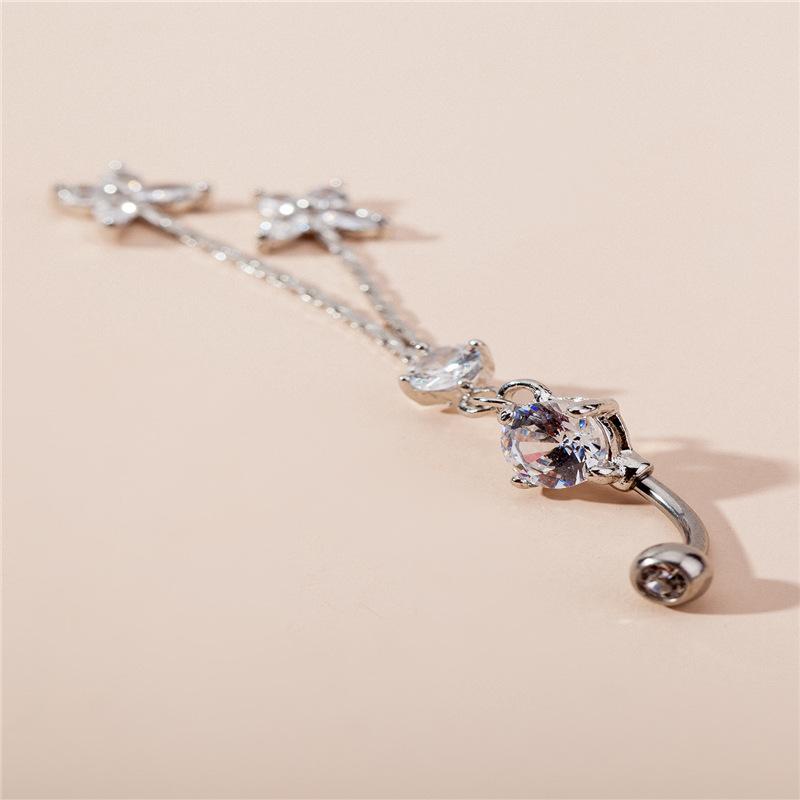 Evropské a americké punkční šperky Vermikulit Motýl Tekoucí Nehty Nehty Dva Motýlí Nerezové Materiály