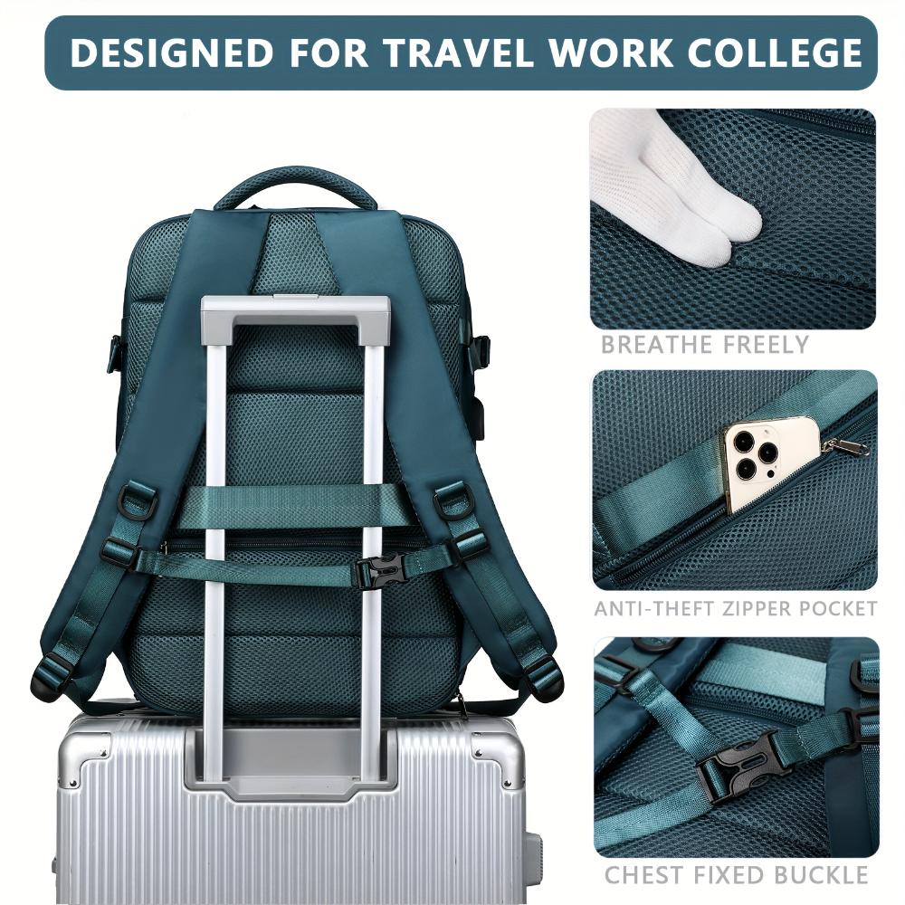 Großer Geschäftsreise-Rucksack mit Schuhfach, Multifunktionaler Laptop-Rucksack für Geschäftsreisen, Fitnessstudio und den täglichen Gebrauch für Studenten