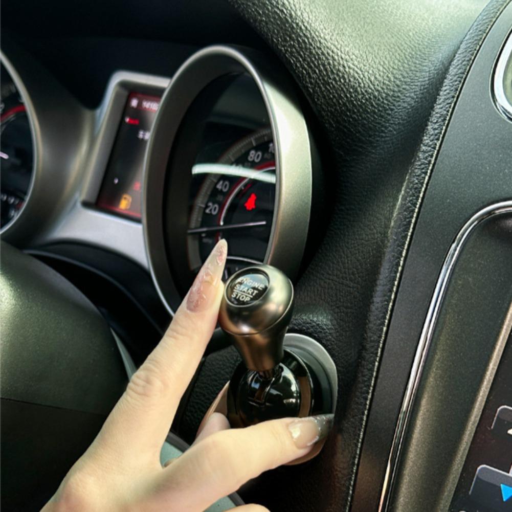 1PCS New Car Push Start Button Decoration Metal Joystick Cover For One Key Start Switch Protection Safe Creative Accessories
