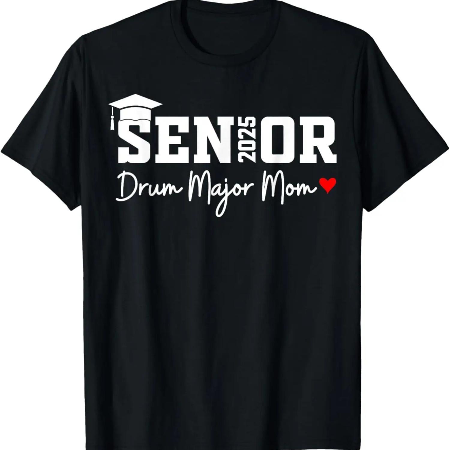 

2025 Senior Drum Major Mom 2025 Marching Band Mom Mother T-Shirt XXXXXL чёрный