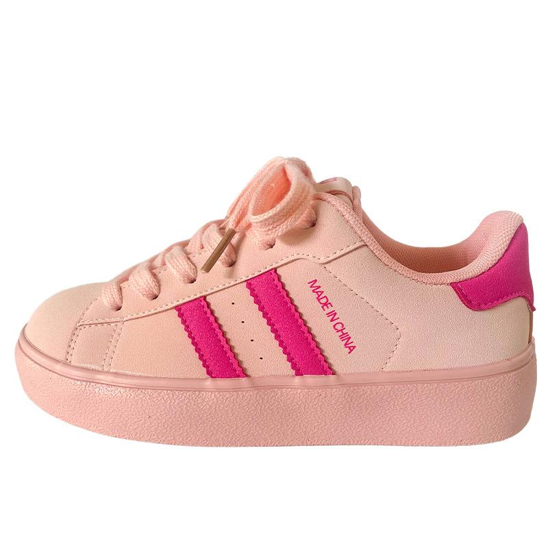 

B-9396 latex insole shell head platform white shoes women s shoes round head 2025 spring new bread shoes board shoes 40