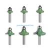 Y5GD 8mm Shank 6pcs Roundover Router Bits for Edge Processing Milling Cutter