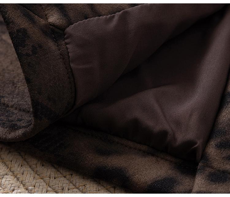 Women's High Waist Leopard Print Suede Skirt - Autumn/Winter 2025