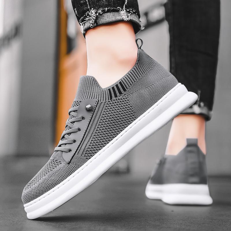 Men'S High-Quality Casual Shoes Platform Sports Mesh Running Breathable Outdoor Walking Wear-Resistant Lightweight Flat Shoes