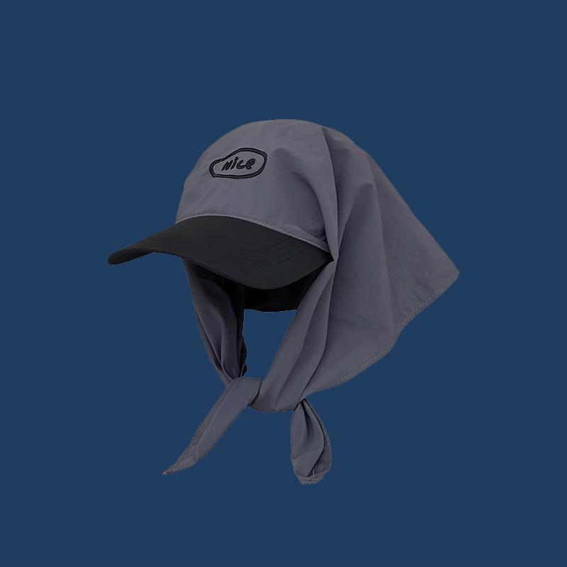 Jennie Style Sun Protection Headscarf Hat with Strap - Outdoor Baseball Cap Sunshade