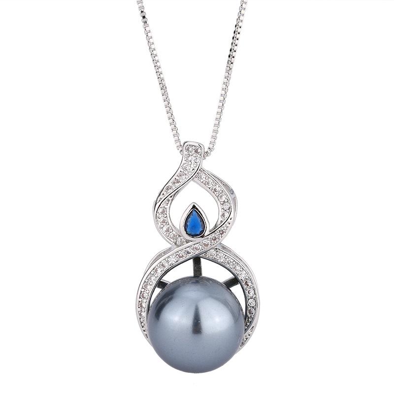 Schmuck Kupferboden Vergoldet Einlage Simulation Korund Version Kreative Kürbis Perlen Anhänger Halskette 14Mm