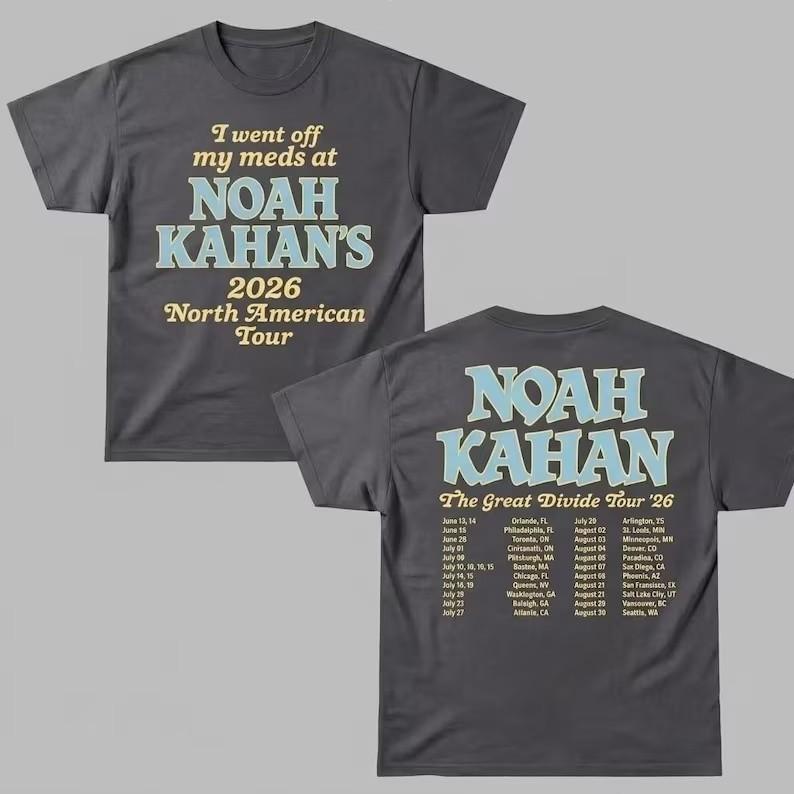 Noah Kahan 2026 North American The Great Divide Tour T Shirt