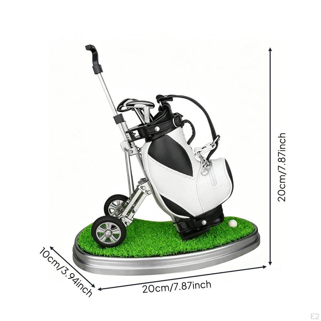 Miniature Golf Vehicle Pen Set Novelty Design Bag Holder Creative Gift Office Supply for
