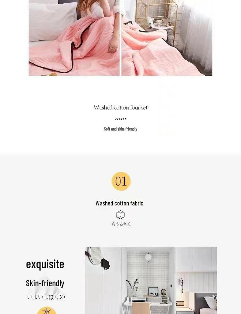 Maschinenwaschbare Leichte Sommerdecke - Weiche Baumwolle für Kinder & Erwachsene