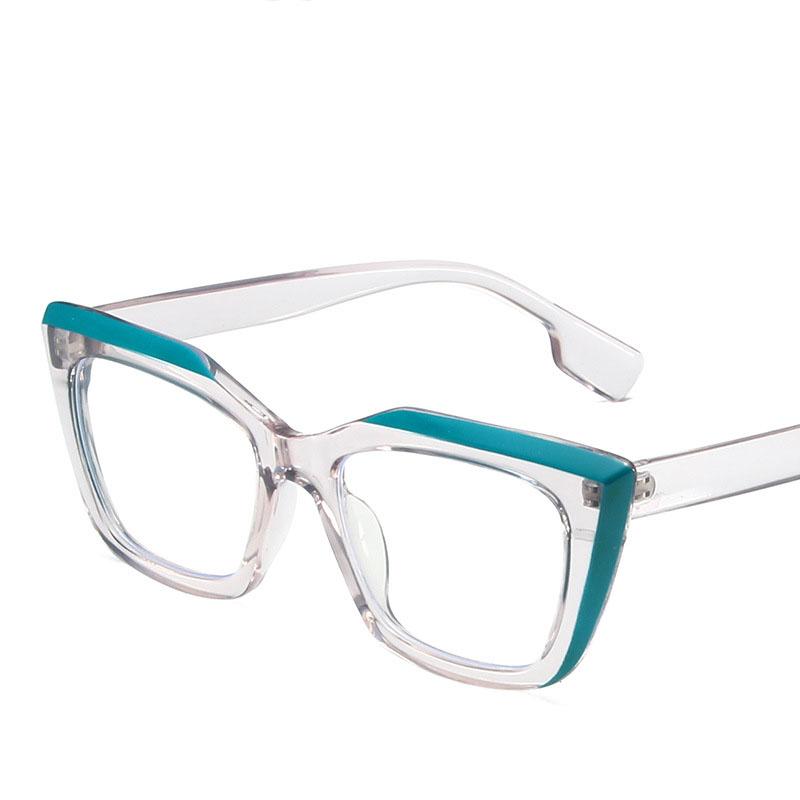 Classic Anti Blue Light Prescription Cat Eye Eyeglasses Ladies Luxury Designer Style Style Myopia Optical Glasses Double Color Spectacle Frame Frame