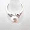 [Pre-owned] POLA/Pt900 Akoya Pearl/Diamond Ring/Size 12/j36-1