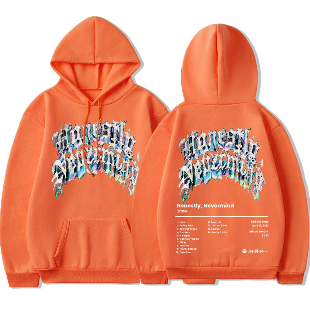 Rapper Drake Music Album Honestly Nevermind Hoodie  Men/women Casual Sweatshirt Streetwear Fashion Hip Hop Pullovers