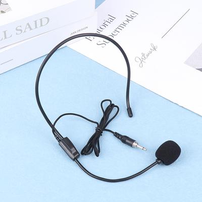 Micrófono portátil con auriculares y rosca de tornillo, con conector de 3,5 mm y cable para conferencias, para enseñanza y reuniones