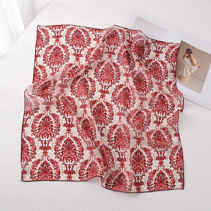 [New Silk] 100% Mulberry Silk Silk Scarf High-end Temperament and Versatile Scarf Silk Scarf Shawl 67*67