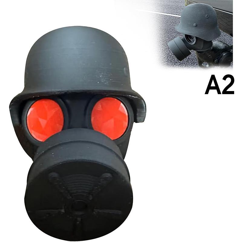 Trailer Hitch Cover With Steel Helmet And Gas Mask 3D Printed Trailer Hitch Ball Cover Prevent Receiver Tube From Rusting
