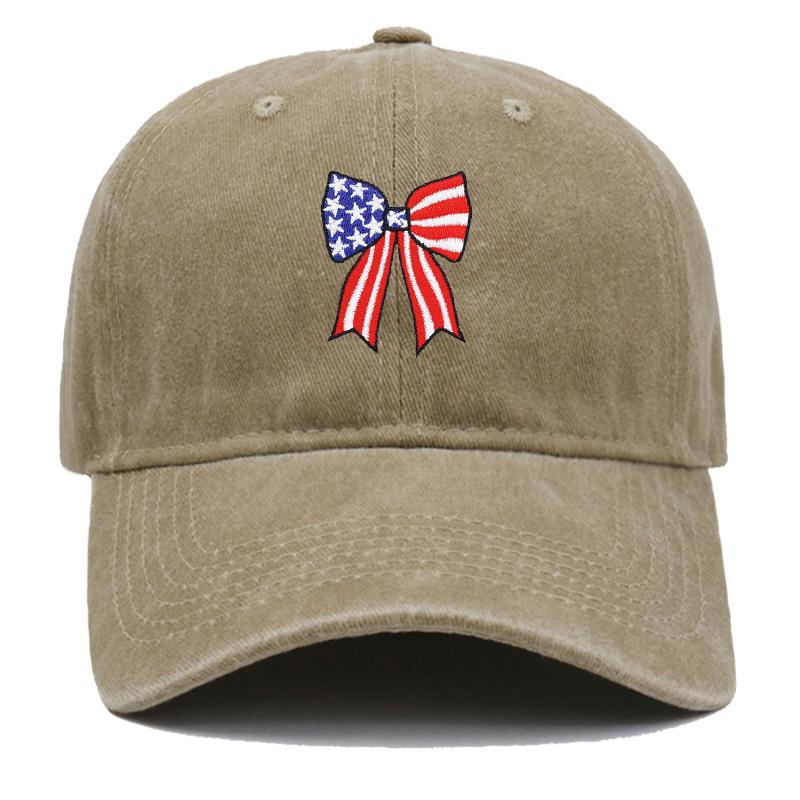Independence Day Washed Cotton Cap High Quality USA Flag Pattern Embroidery Baseball Cap Men And Women Outdoor Sports Dad Hats