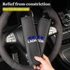 Car Seatbelt Shoulder Cover Leather Protector Pad Accessories For Lada Vesta Niva Samara Kalina Largus Priora Xray Granta