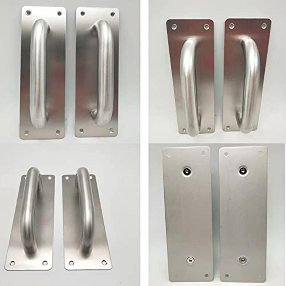 2pcs Barn Door Handle Fireproof Door Channel Door Handle Stainless Steel Sliding Push-Pull Knobs Furniture Pull Hardware