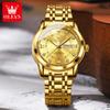 OLEVS 5513 Top Brand Quartz Watch Steel Strap Waterproof Luminous Calendar Week Wristwatch Elegant Luxury Original Men's Watches