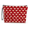 Women'S Makeup Bags,Polyester,Love & Letter Print,Zippered Cosmetic Pouches,Perfect Gift for Holidays & Outdoor Travel, Unisex