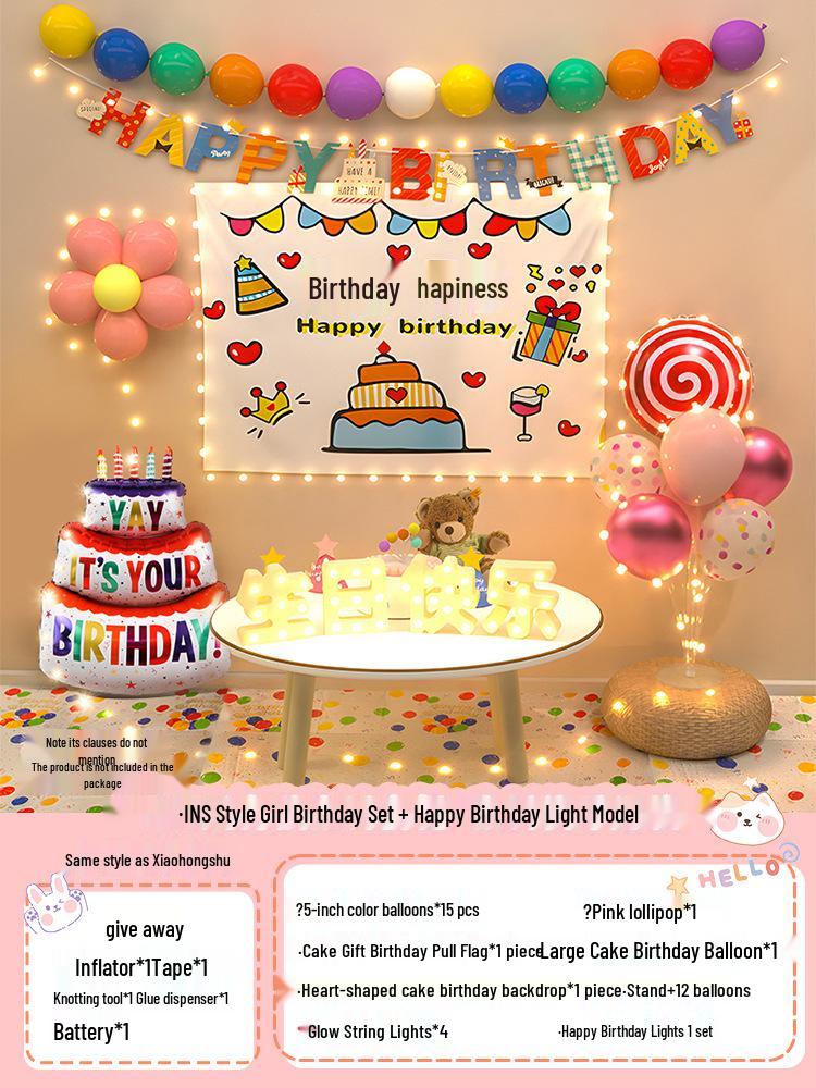 Baby's First Birthday Décor - Balloons & Party Scene for Boys & Girls