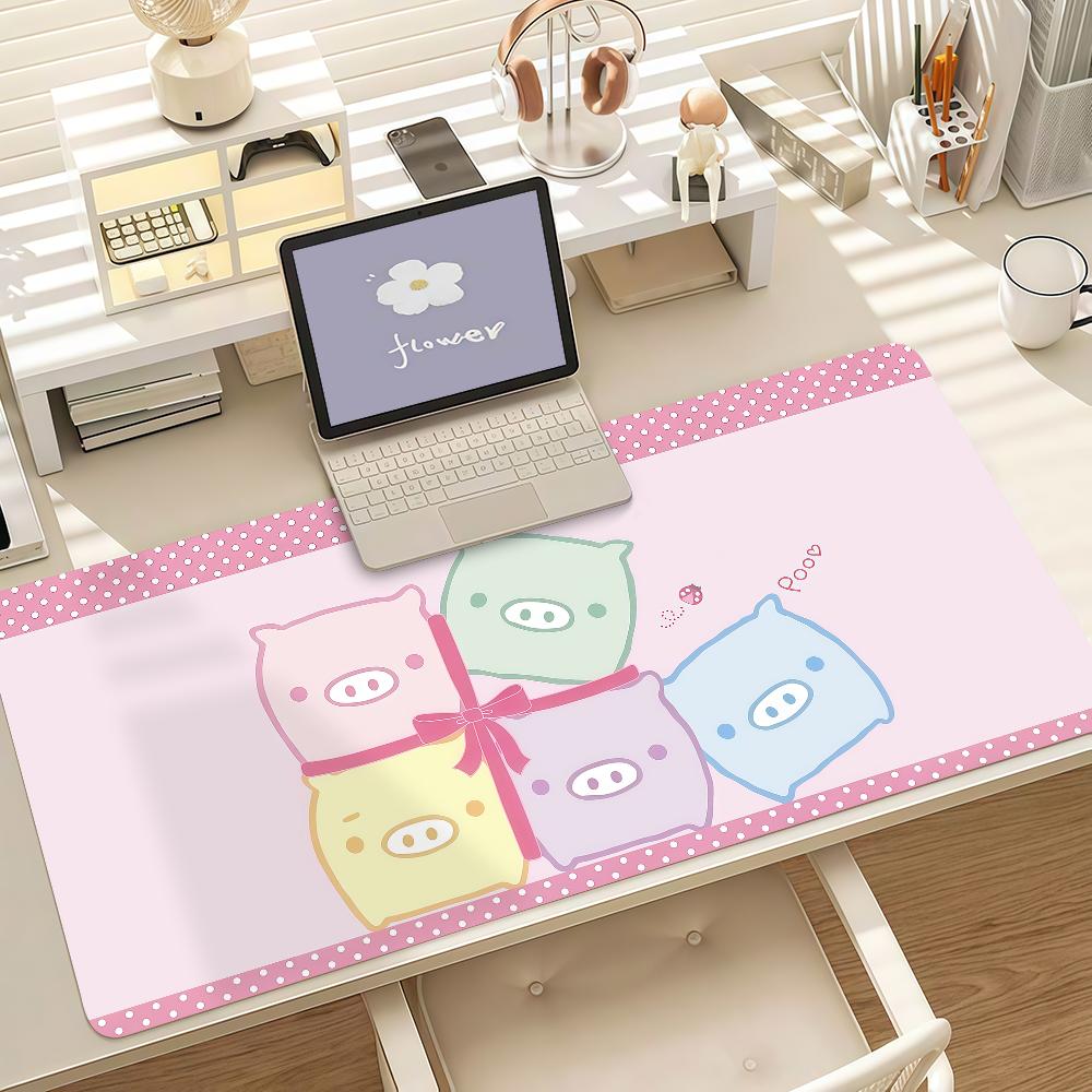 Cartoon Cute MMonokuro Boo Mouse Pad Anti Slip Rubber Edge Locked Thickened Laptop Gaming Desk Mat