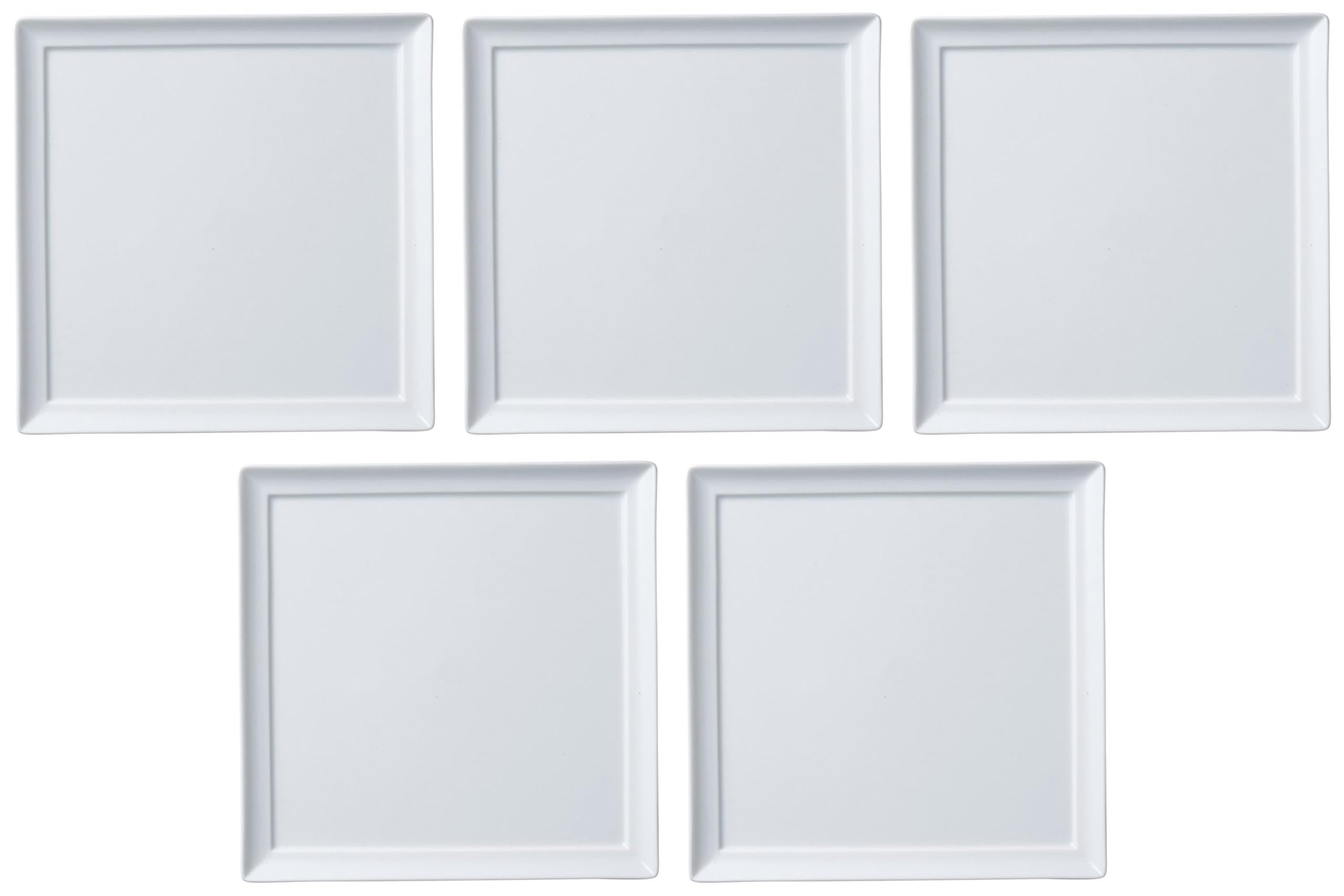 

Set of 5 White Porcelain Hors 20cm Square x x Medium Setomonohonpo d oeuvre Plates, [20.7 20.7 1.3 cm] Western-style Plates,