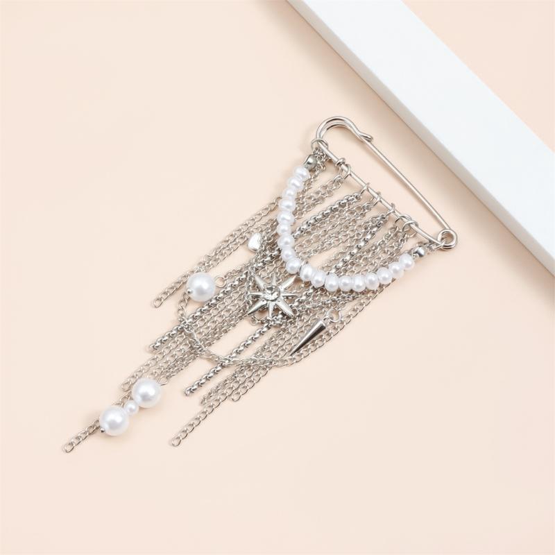 Elegant Fringe Brooch For Women Lightweight 18g Alloy Pin For Clothing Decoration And Waist Cinching Accessory
