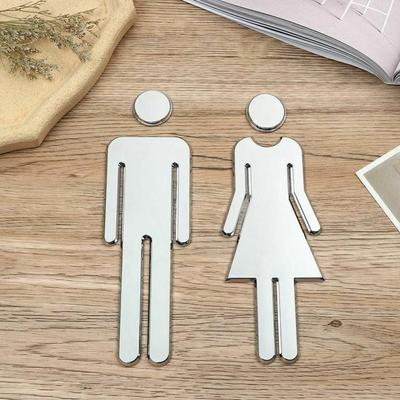 Home Washroom Sign Women Symbol Hotel Restaurant Toilet Symbol Signboard Signage Toilet Sticker