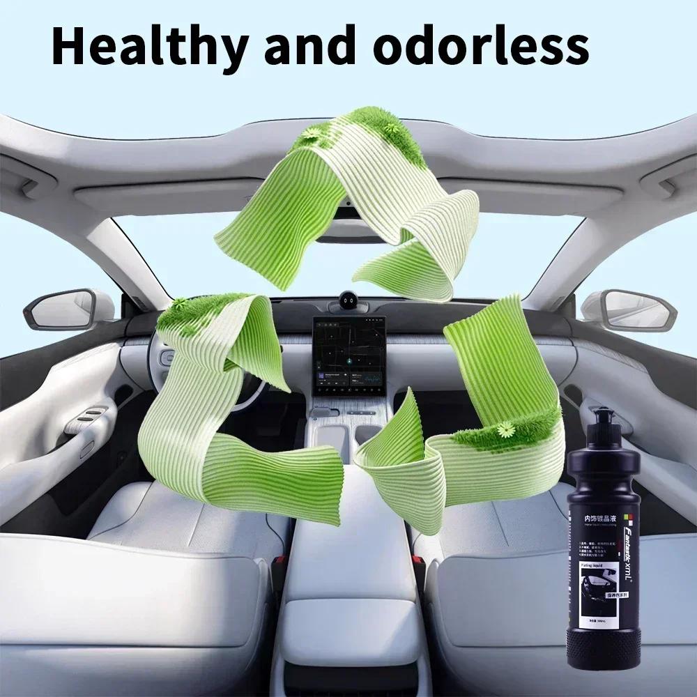 Car Interior Cleaner Agent Roof Fabric Flannel Leather Seat Cleaner Car Seat Cleaning Wax Leather Coating Polishing Spraying Wax