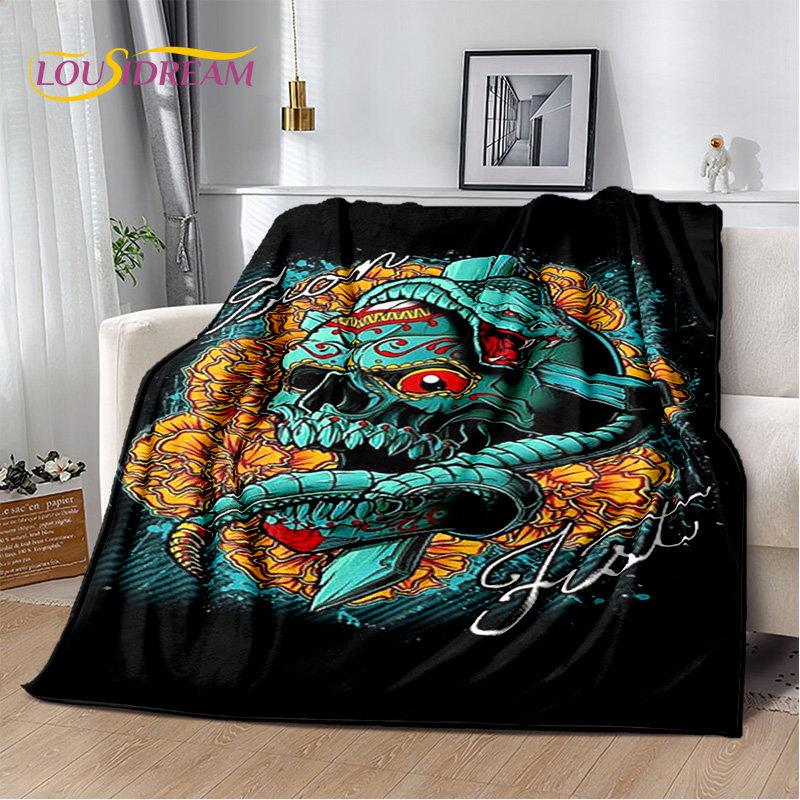 Gothic Horrible Snake Serpent Soft Plush Blanket,Flannel Blanket Throw Blanket for Living Room Bedroom Bed Sofa Picnic Cover Kid