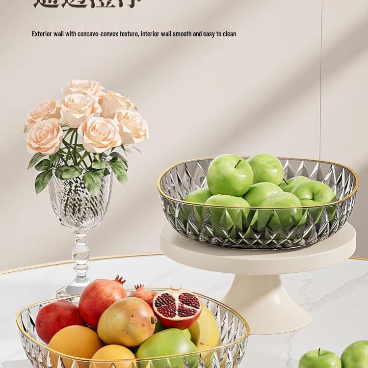 2023 Luxury Crystal Fruit Bowl for Coffee Table or Living Room