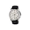Casio Standard Series Unicorn Minimalist Fashion Waterproof Watch Three Dials Six Eyes Quartz Movement Leather Strap Men watches White MTP-1375L-7AVDF