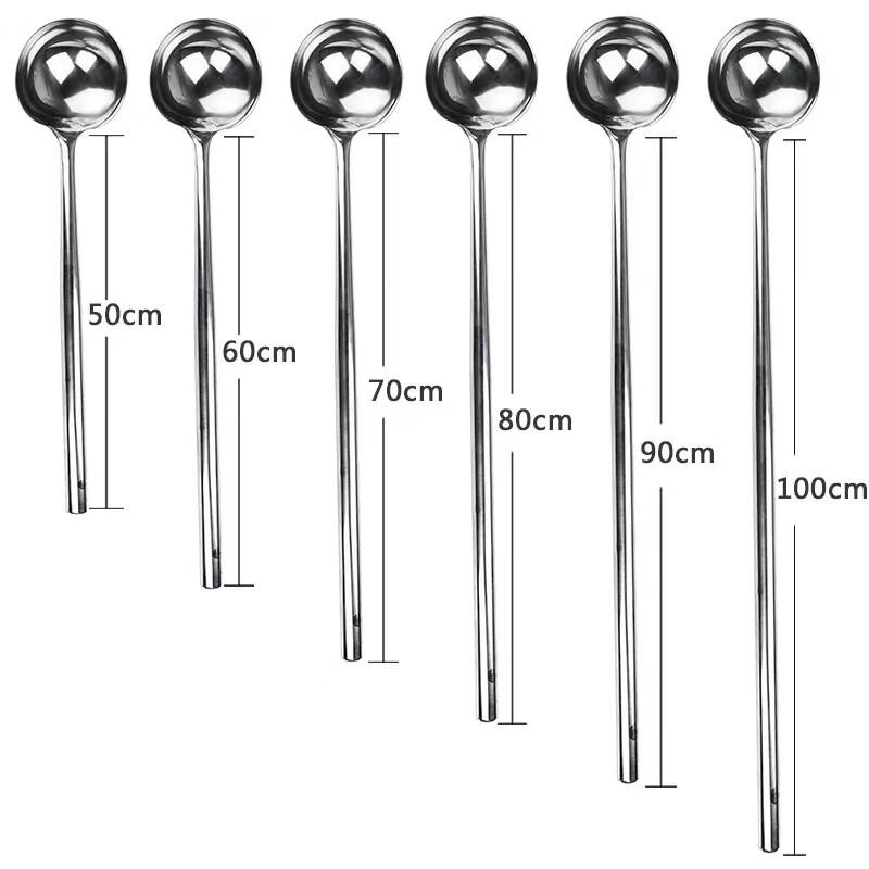 BumanChun Long Handle Stainless Steel Chef's Stir-Fry Ladle
