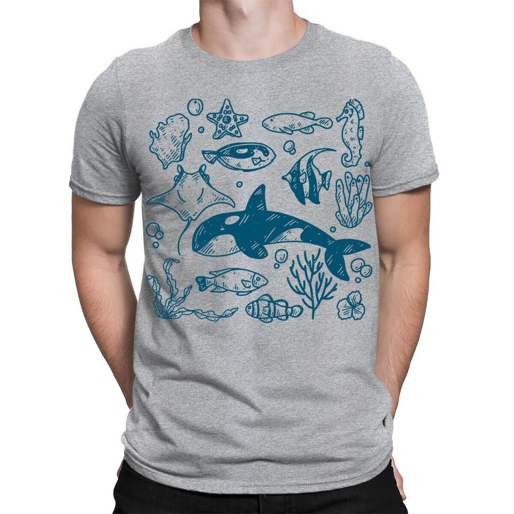 

Ocean Nature Tattoo Sea Animal 90s Retro Vintage Mens Womens T-Shirts ##TA-30 M