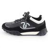 Pristine CHANEL Low cut sneakers Logo design black leather 36 G34086 Used