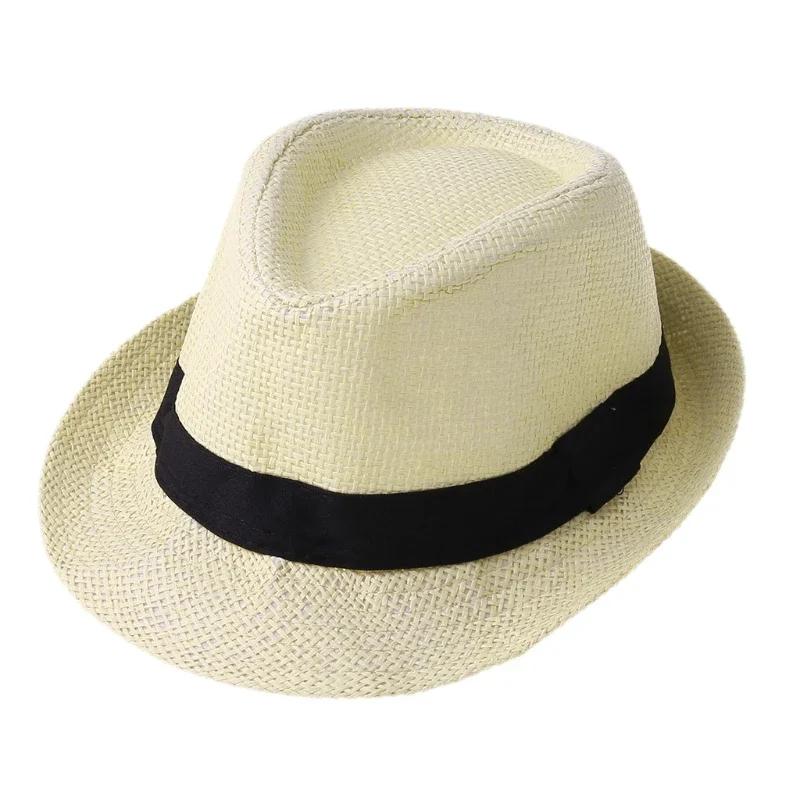 Summer Children's Hat Straw Hat Boys and Girls Baby Cap Manual Straw Summer Vacation Hat Parent-child for Sun Caps