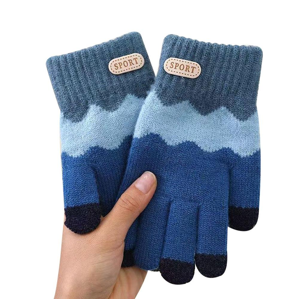 Warm Kids Winter Gloves Windproof Full Finger Children Mittens Soft Elastic Baby Gloves for 6-14 Years Old Baby Boys Girls