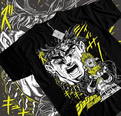 Anime Joseph Joestar S Bizarre Adventure Graphic Black TShirt Size S4XL