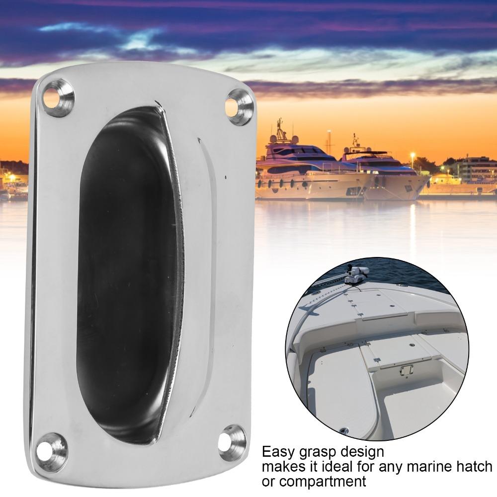 304 Stainless Steel Recessed Pull 3.7 x 2.4in Sliding Door Hardware  Cabinet Drawer