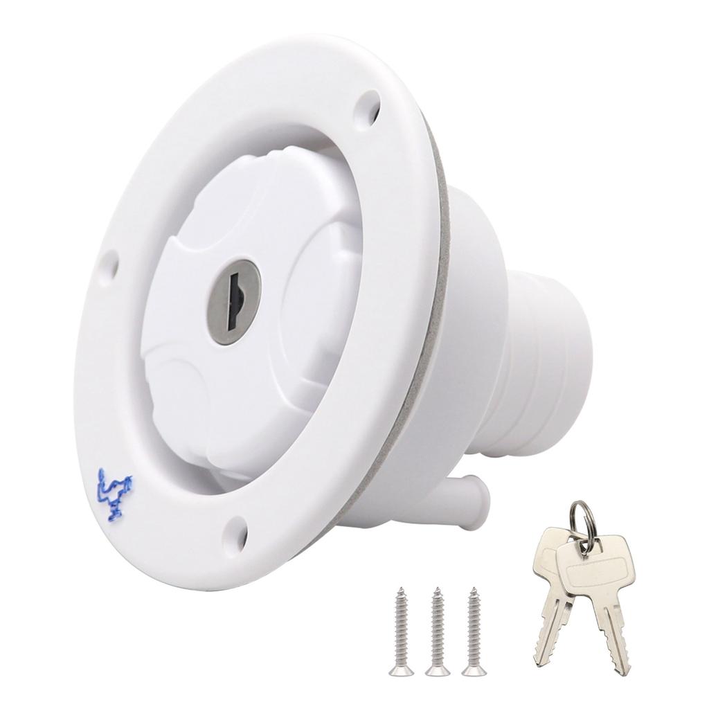 Universal Locking Water Inlet Leak Proof Threaded Connection Includes 2 Security Keys & Maintenance for Boats Trailers